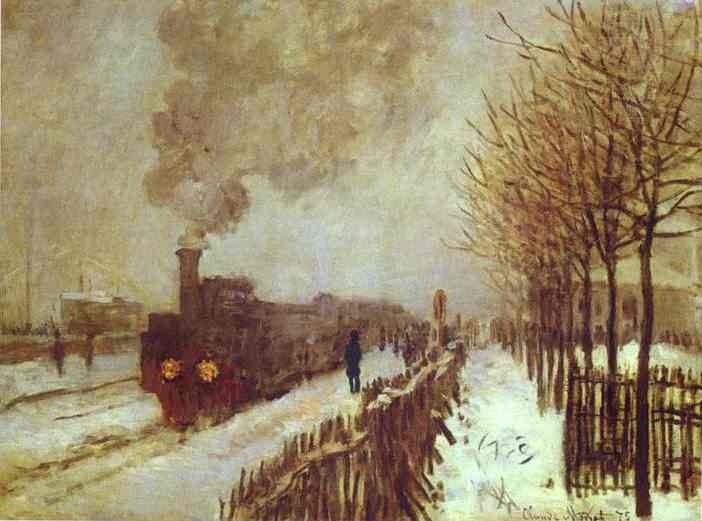 Claude Monet The Train In The Snow Art A4 Photo Print