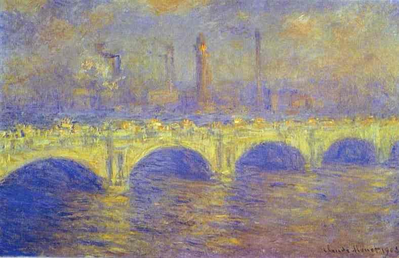 Claude Monet The Waterloo Bridge Art A4 Photo Print