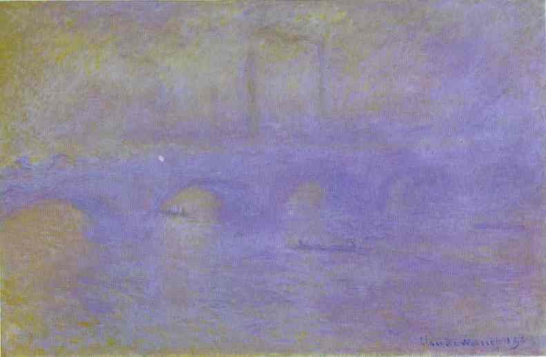 Claude Monet The Waterloo Bridge. The Fog Art A4 Photo Print