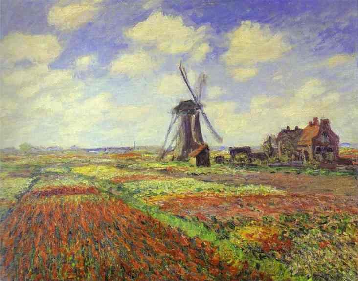 Claude Monet Tulip Fields In Holland Art A4 Photo Print UK