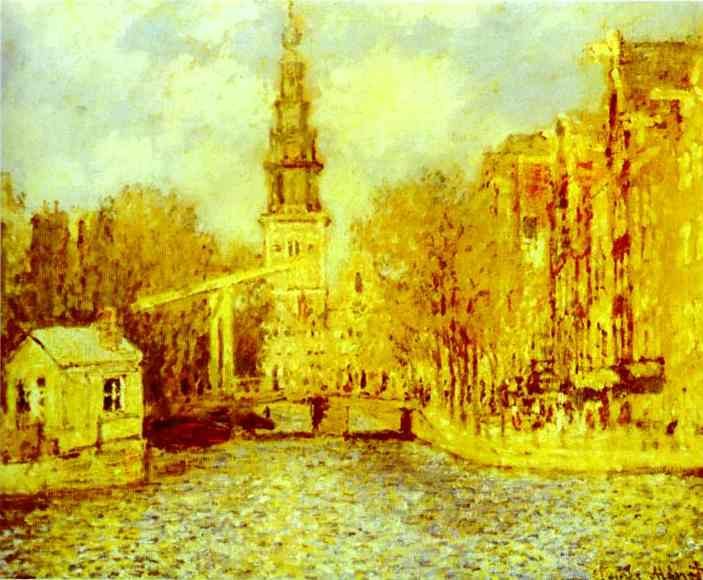 Claude Monet Zuiderkerk In Amsterdam Art A4 Photo Print
