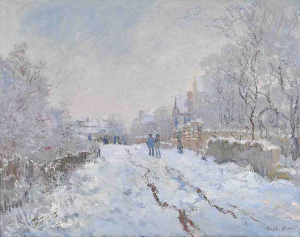 Claude Oscar Monet Snow Scene at Argenteuil A4 Photo Print