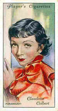 Claudette Colbert Cigarette Card film star poster A4 Photo Print