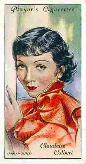 Claudette Colbert Cigarette Card film star poster A4 Photo Print
