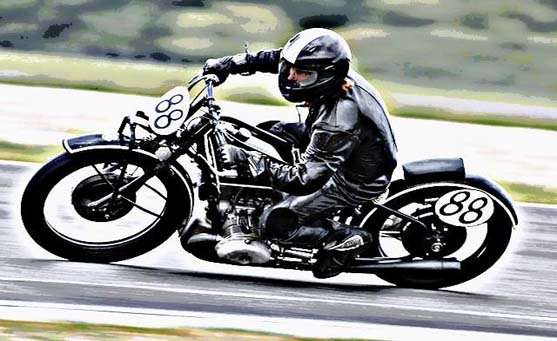 Claus Clausen tests the BMW R 63 motorbike A4 Photo Print