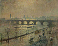 Claus Emile 1849 1924 The Studio 1917 Waterloo Bridge London In rainy weather A4 Photo Print