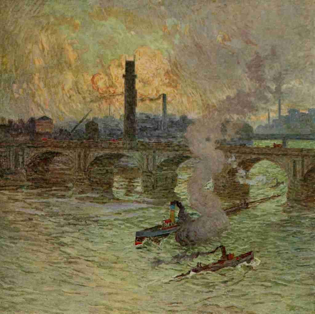 Claus Emile 1849 1924 The Studio 1917 Waterloo Bridge London A4 Photo Print