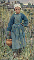 Clausen G 1909 Breton Peasant Girl A4 Photo Print