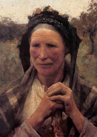 Clausen Head Of Peasant Woman A4 Photo Print