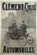 Clement Cycles Automobiles Vintage Retro Advert Poster A4 Photo Print