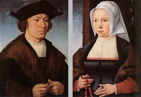Cleve Joos Van Portrait Of Man And Woman A4 Photo Print