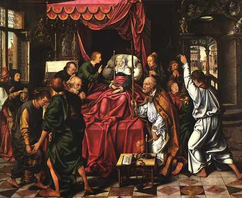 Cleve Joos Van The Death Of The Virgin A4 Photo Print