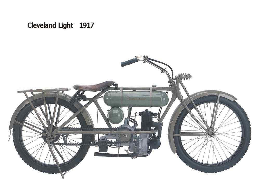 Cleveland Light 1917 motorbike A4 Photo Print