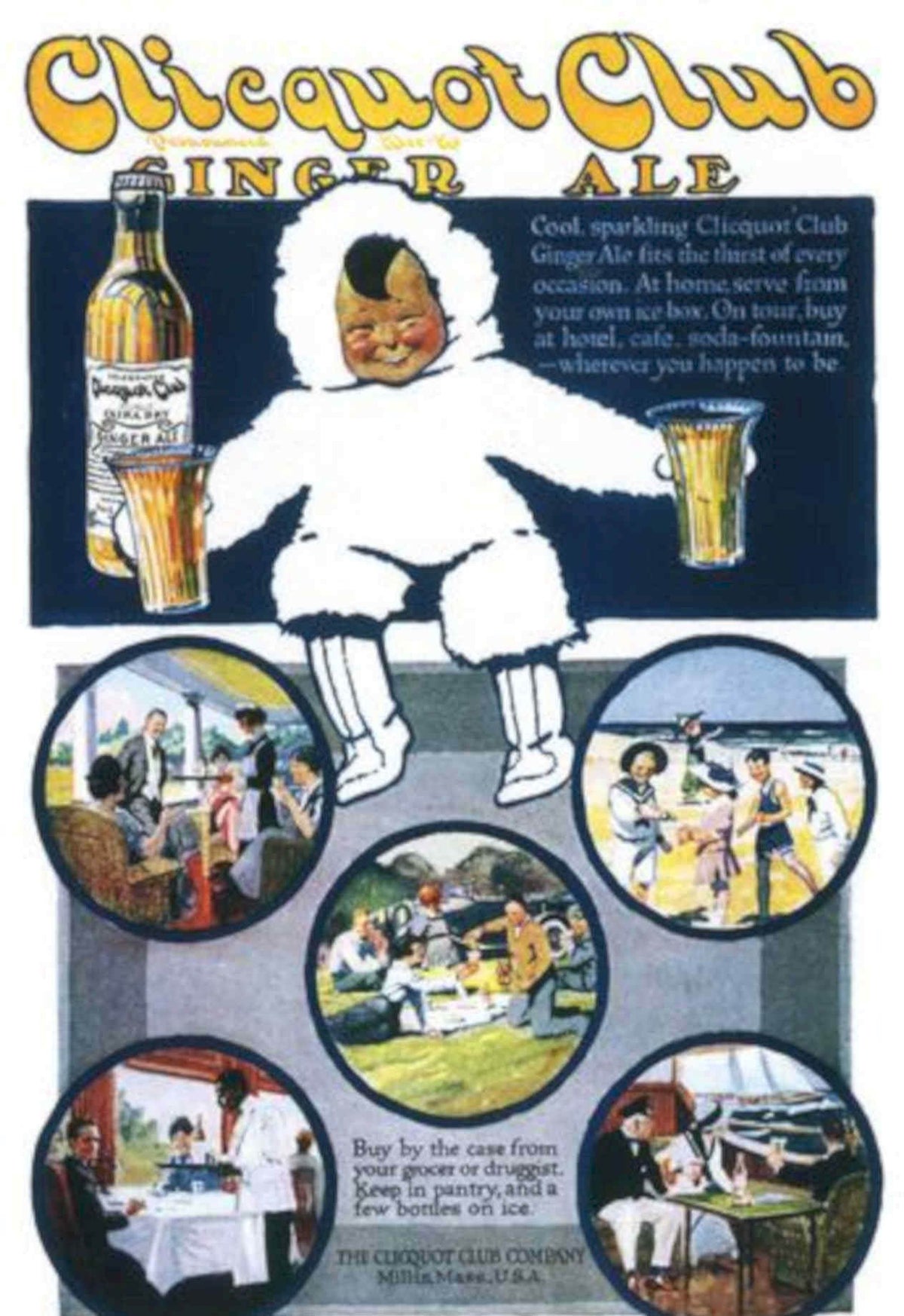 Clicquot Club Ale Vintage Retro Advert Poster A4 Photo Print