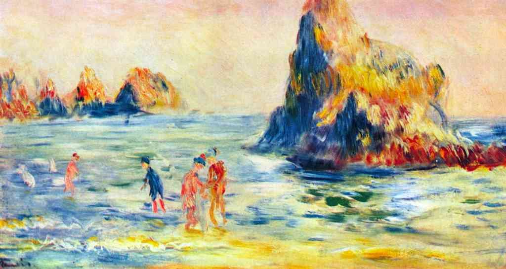 Cliffs At Guernsey Renoir A4 Photo Print