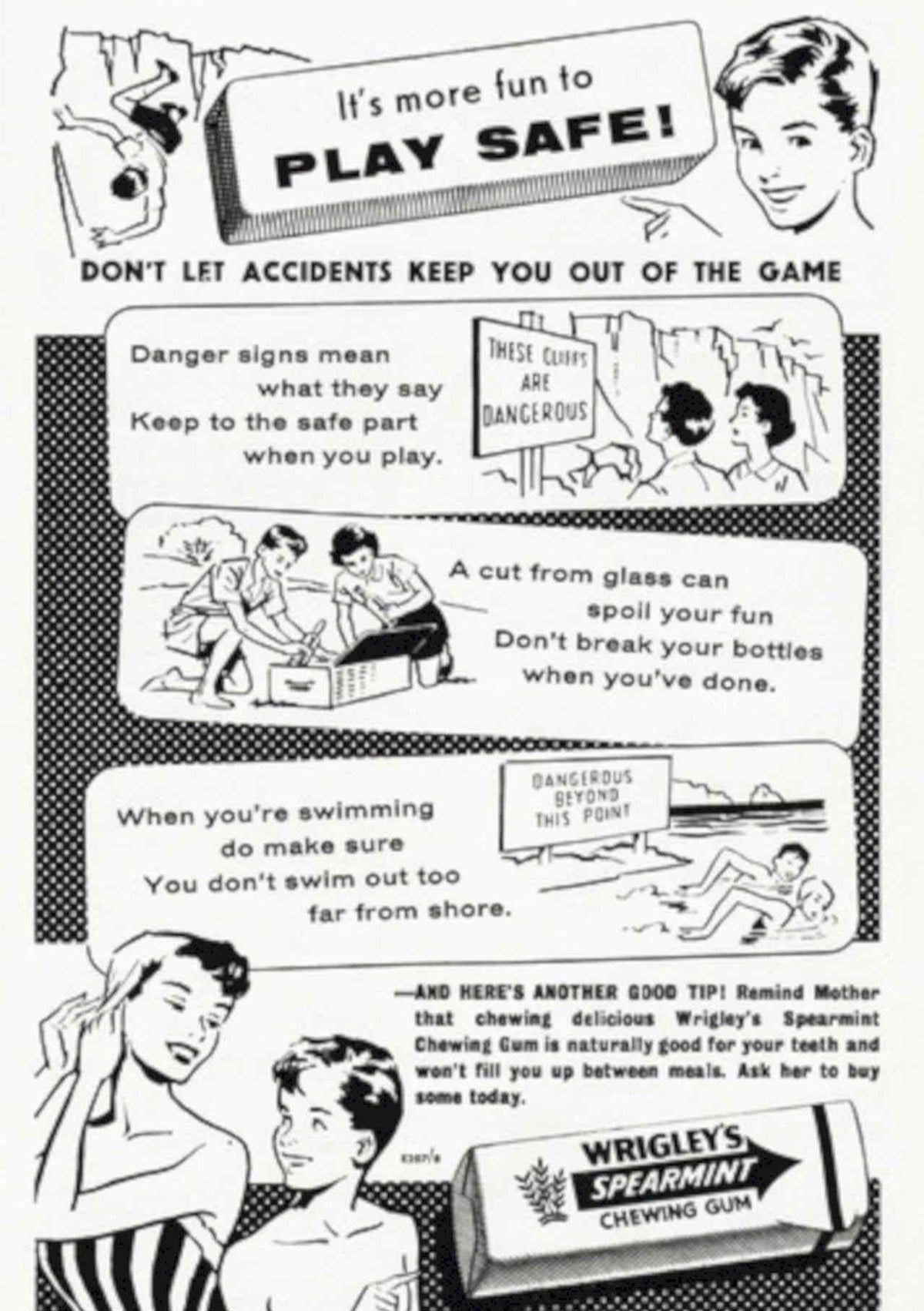 Cliffs Boys Danger Vintage Retro Advert Poster A4 Photo Print