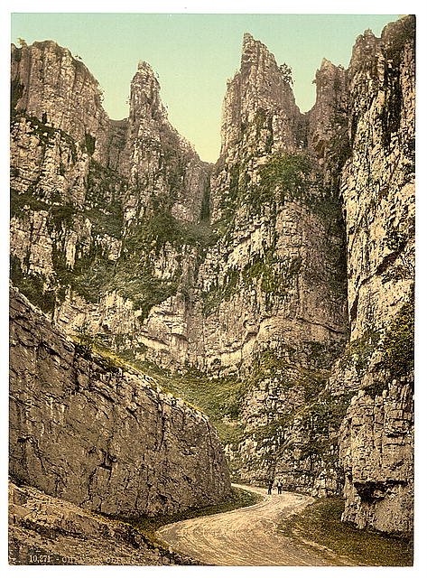Cliffs I Cheddar Vintage A4 Photo Print