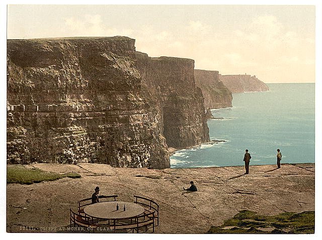Cliffs at Moher County Claire Vintage A4 Photo Print