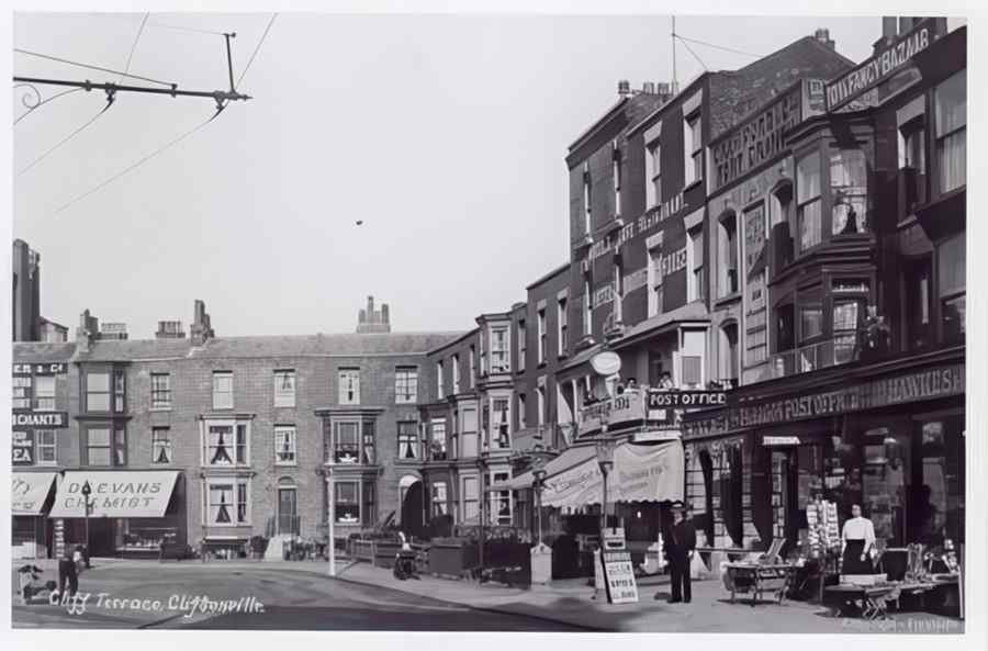 Cliftonville Cliff Terrace  Vintage A4 Photo Print