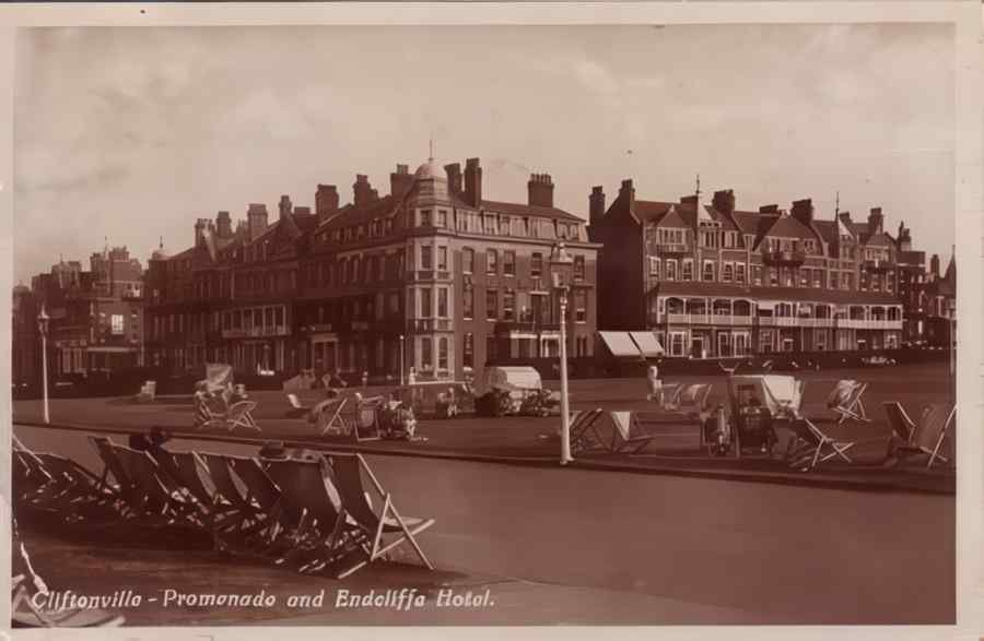 Cliftonville Promenade And Encliffe 1928 Vintage A4 Photo Print