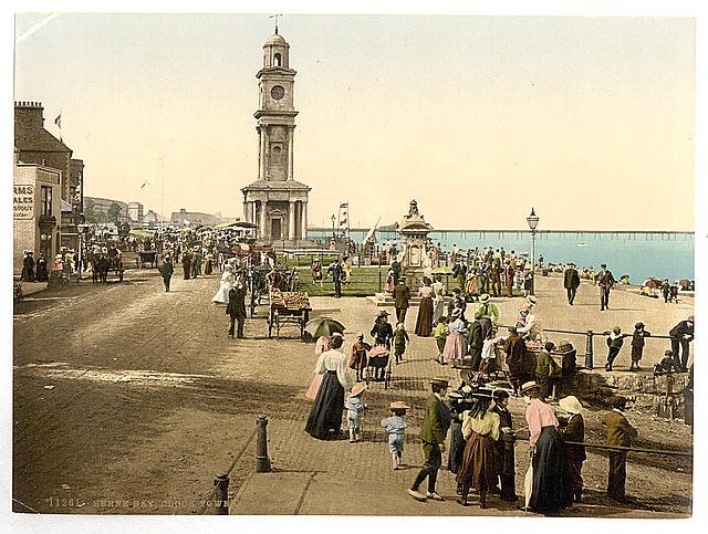 Clock tower Herne Bay Vintage A4 Photo Print