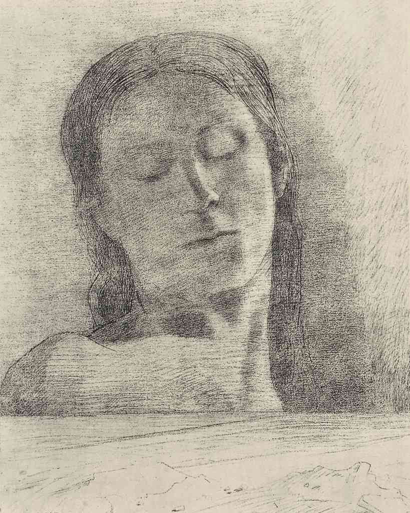 Closed Eyes Odilon Redon Symbolism A4 Photo Print
