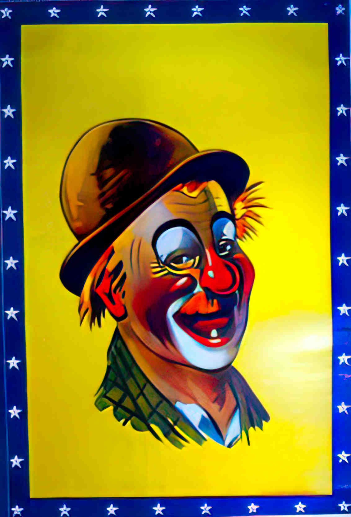 Clown1 Advert A4 Photo Print