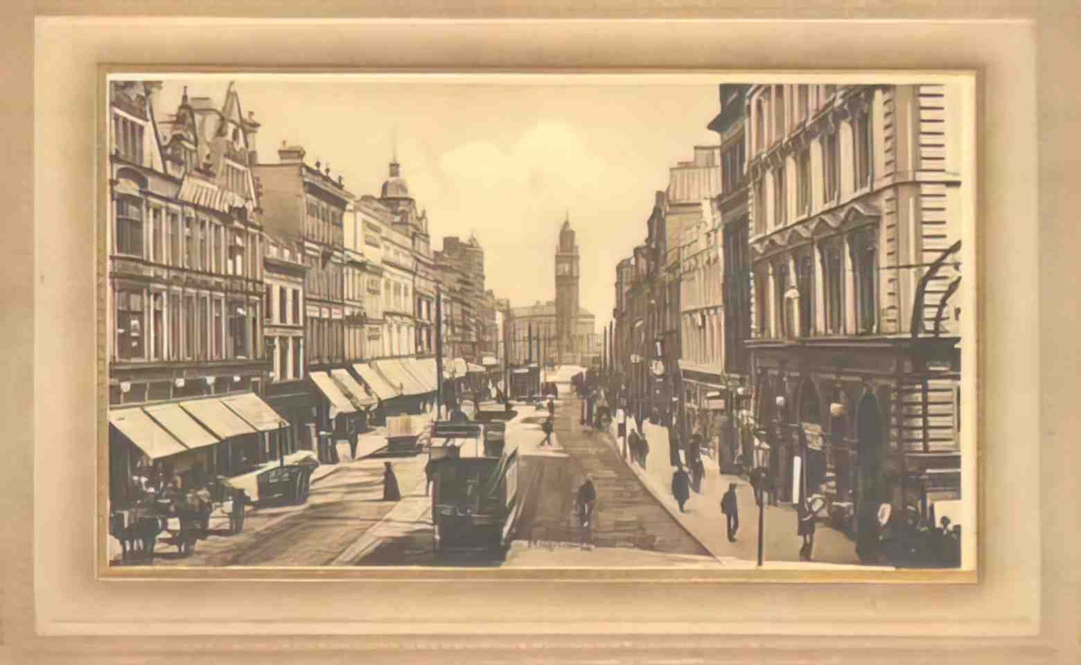 Co Antrim Belfast High Street 1900s Vintage A4 Photo Print