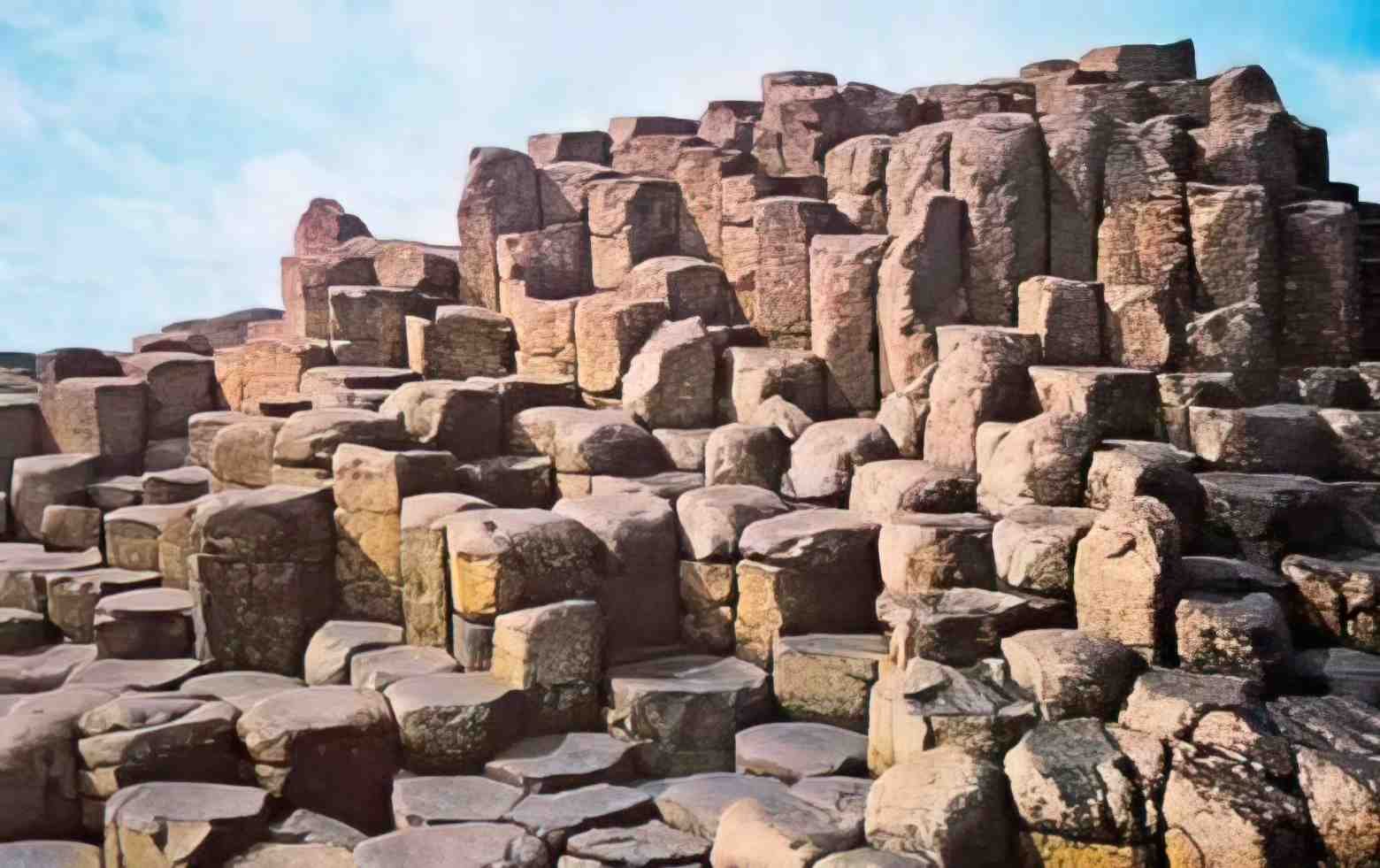 Co Antrim Bushmills Giants Causeway Chair Vintage A4 Photo Print