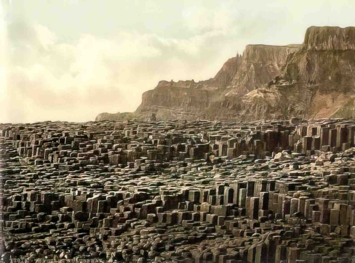 Co Antrim Bushmills Giants Causeway Vintage A4 Photo Print
