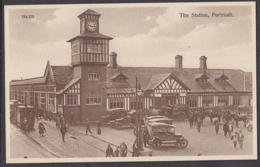 Co Antrim Portrush Railway Station Trams Vintage A4 Photo Print