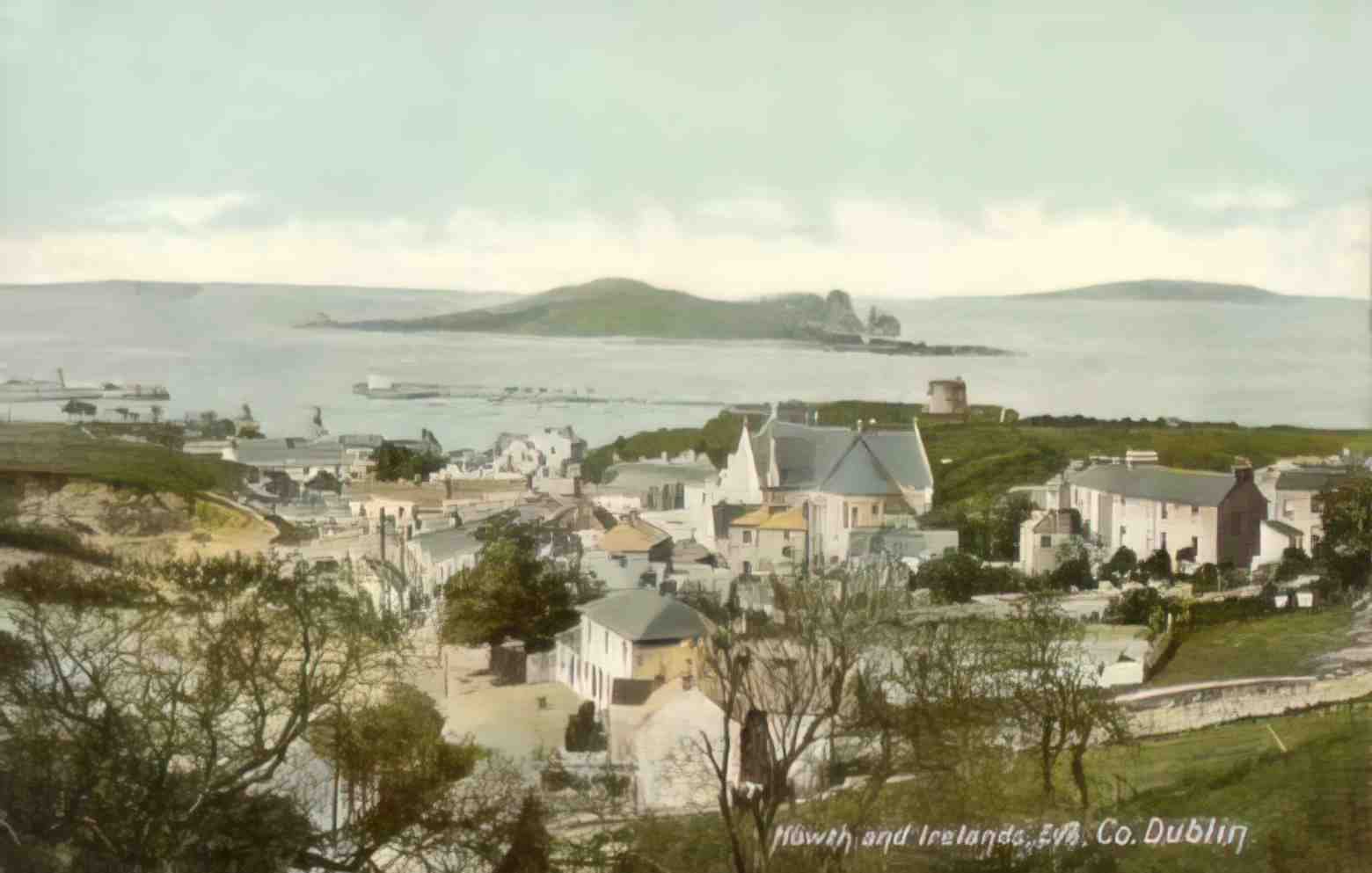 Co Dublin Howth and Irelands Eye 1900s Vintage A4 Photo Print