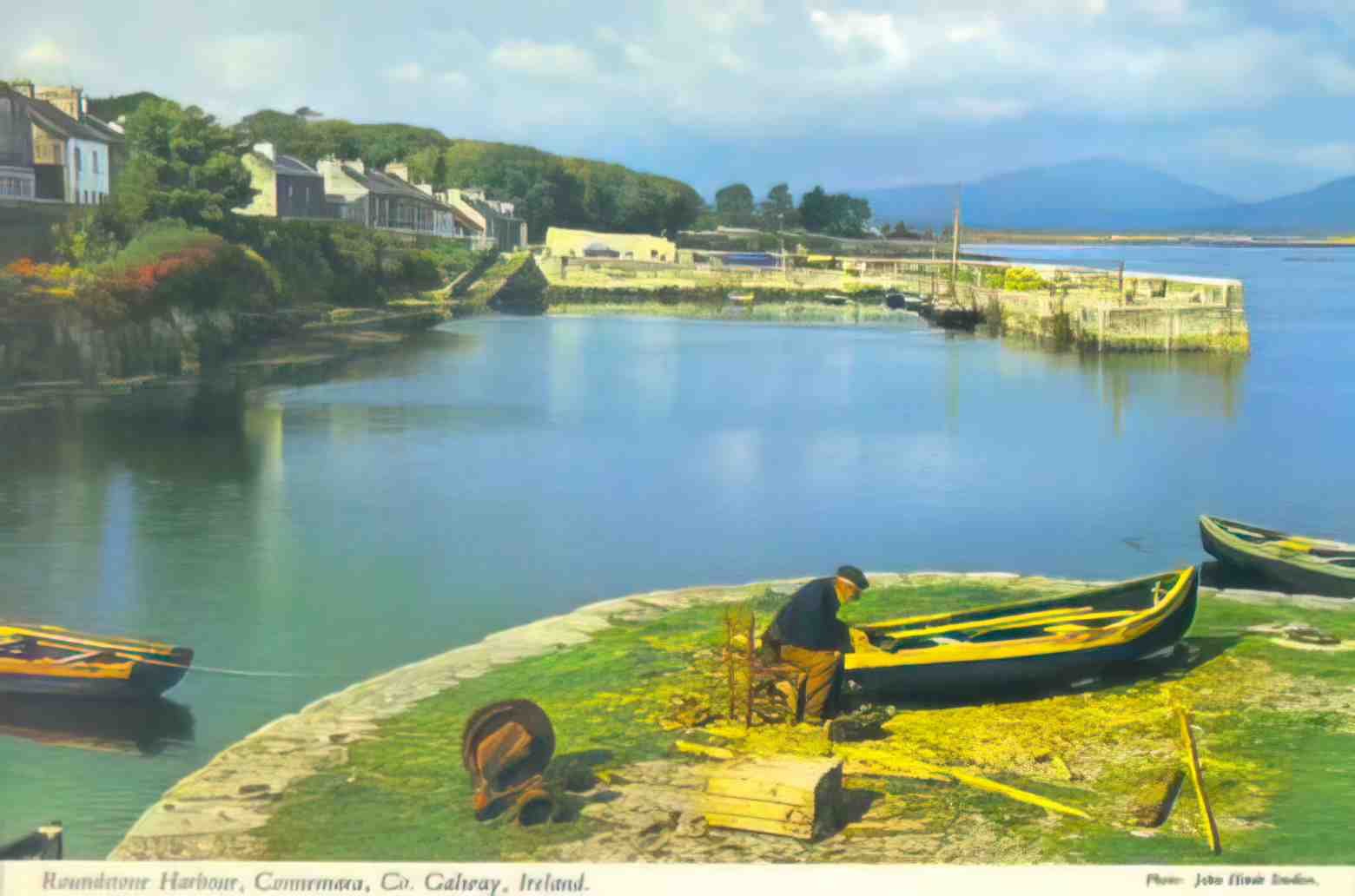 Co Galway Connemara Roundstone Harbour 1960s Vintage A4 Photo Print