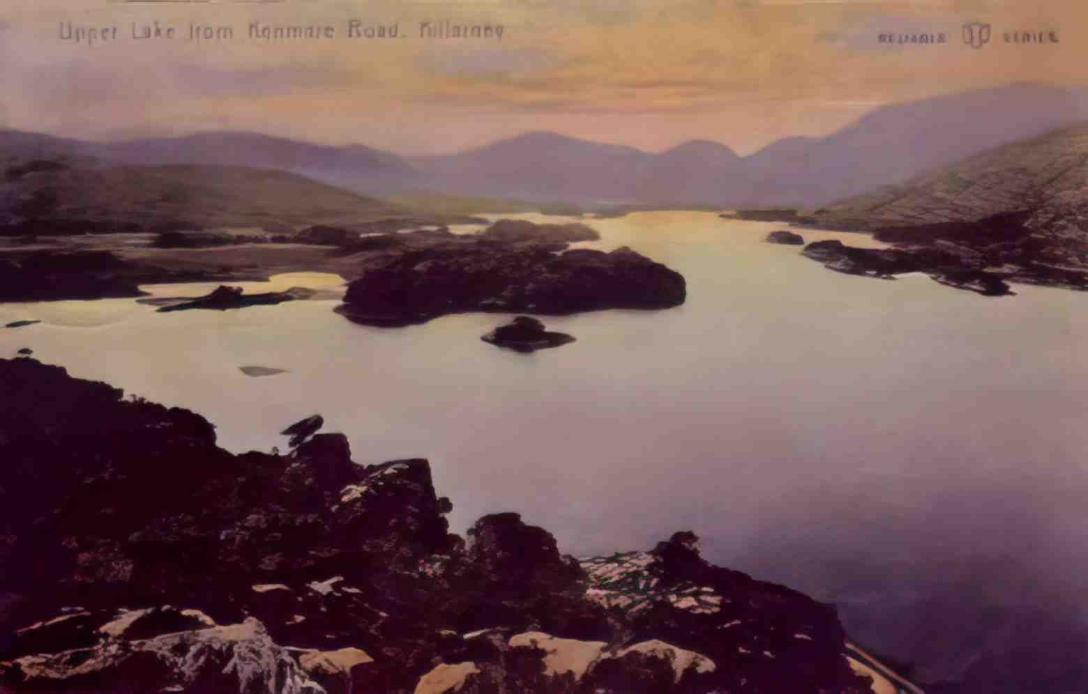 Co Kerry Killarney Upper Lake from Kenmare Road 1900 Vintage A4 Photo Print