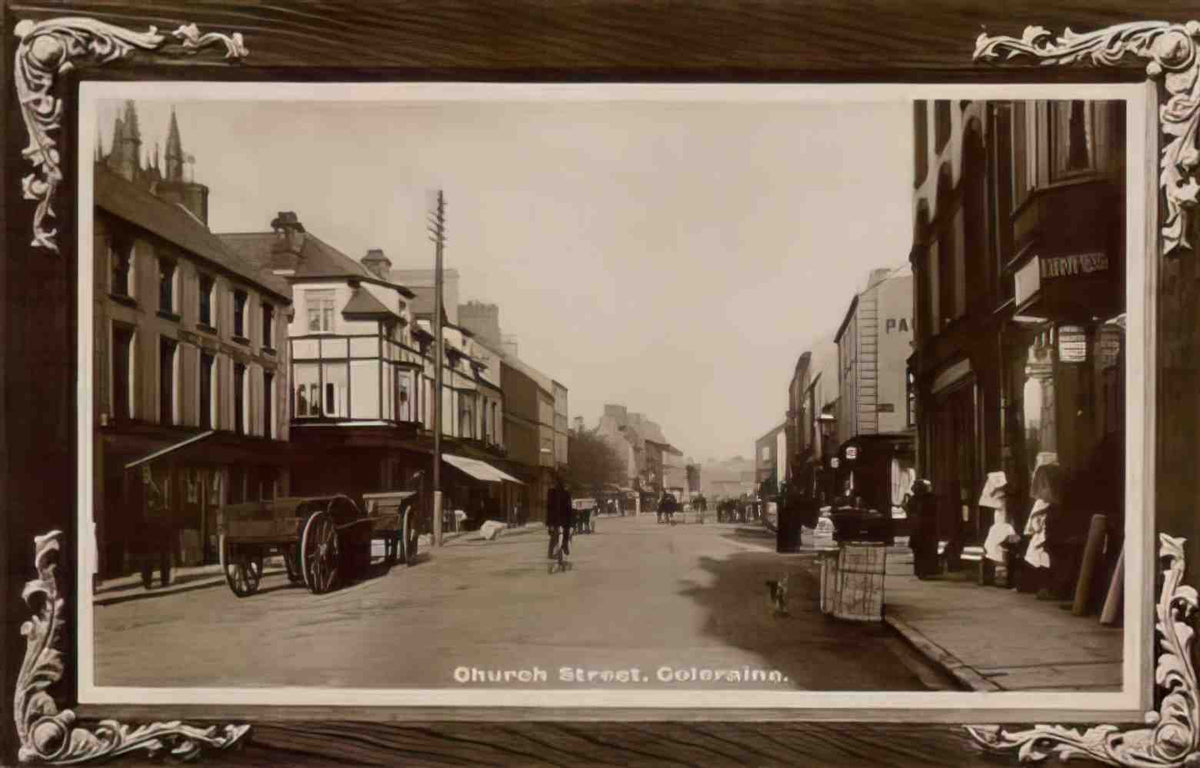 Co Londonderry Coleraine Church Street Vintage A4 Photo Print