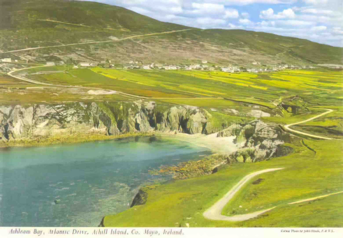 Co Mayo Achill Island Ashleam Bay Atlantic Drive Vintage A4 Photo Print