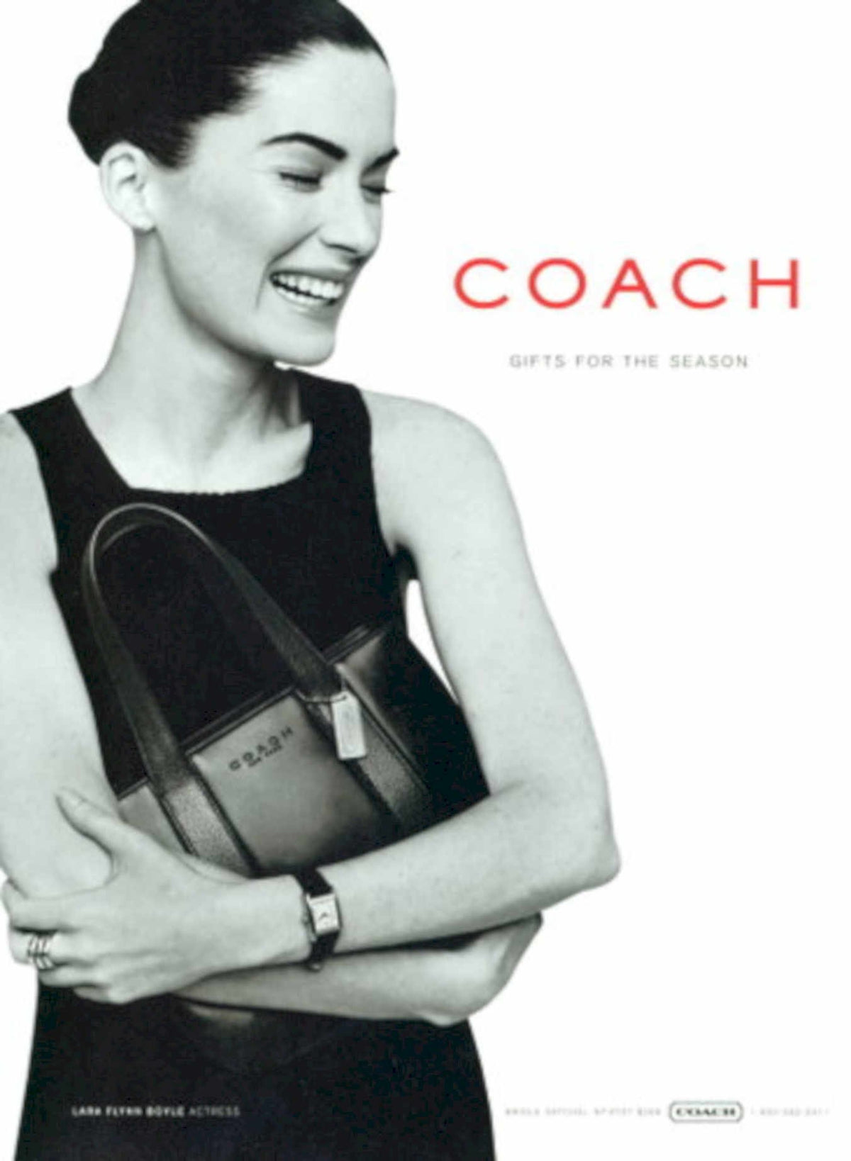 Coach Handbag Satchel 1990s Vintage Retro Advert