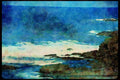 Coast Coastline Sea 005056 Calm Sea At Beach With Birds A4 Limited Edition Watercolour Print
