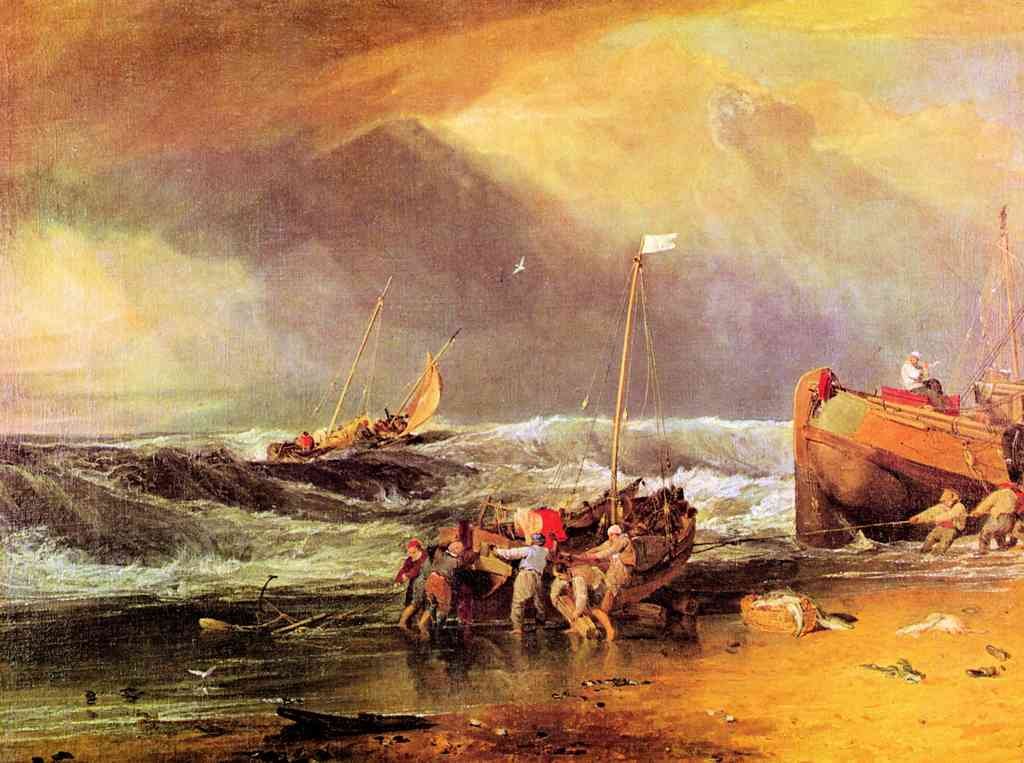 Coastal Scene With Fishermen Joseph Mallord Turner A4 Photo Print
