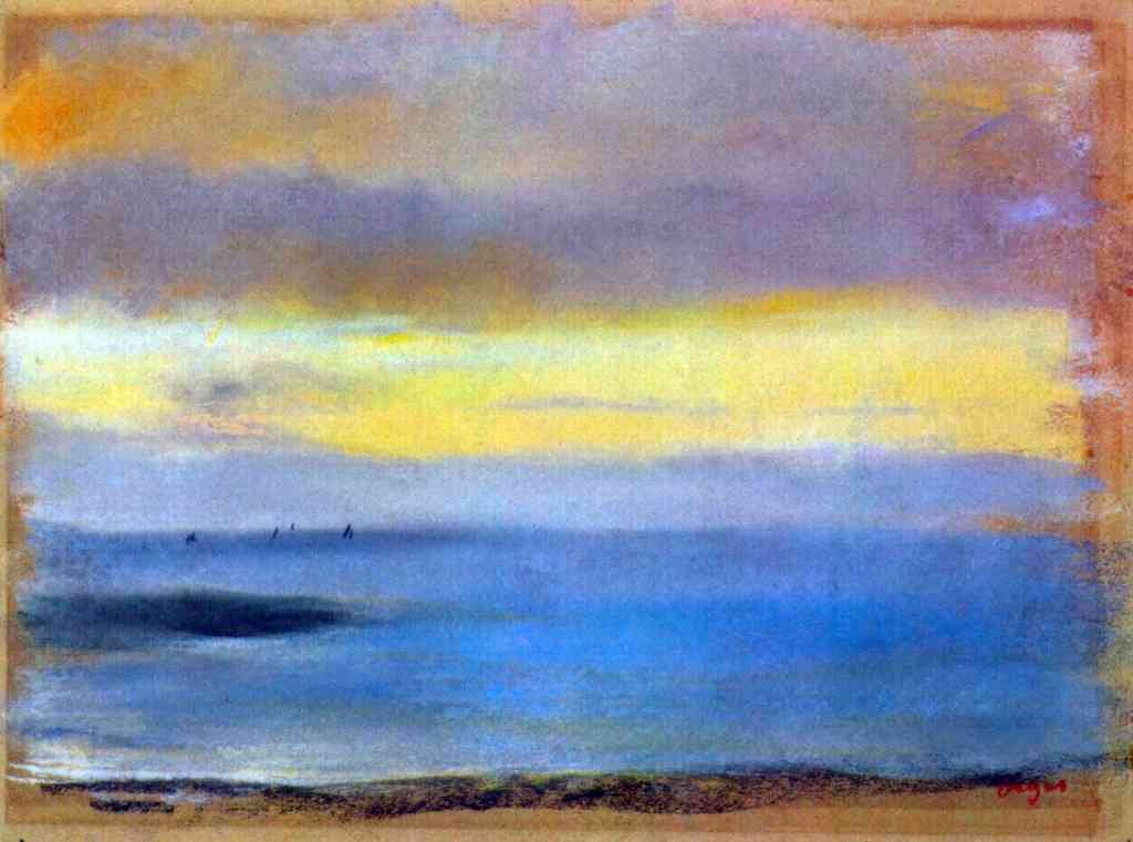 Coastal Strip At Sunset Degas A4 Photo Print