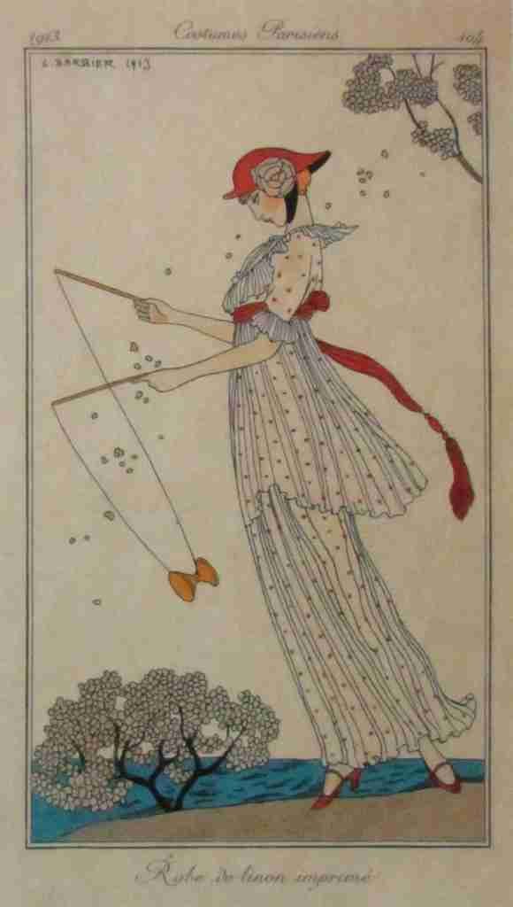 Coatumes Parisiens Robe De Linon Imprime 1913 George Barbier A4 Photo Print