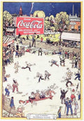 Coca Cola Baseball Vintage Retro Advert Ads A4 Photo Print