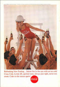 Coca Cola Beach 1 Vintage Retro Advert Ads A4 Photo Print