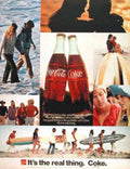 Coca Cola Beach Vintage Retro Advert Ads A4 Photo Print