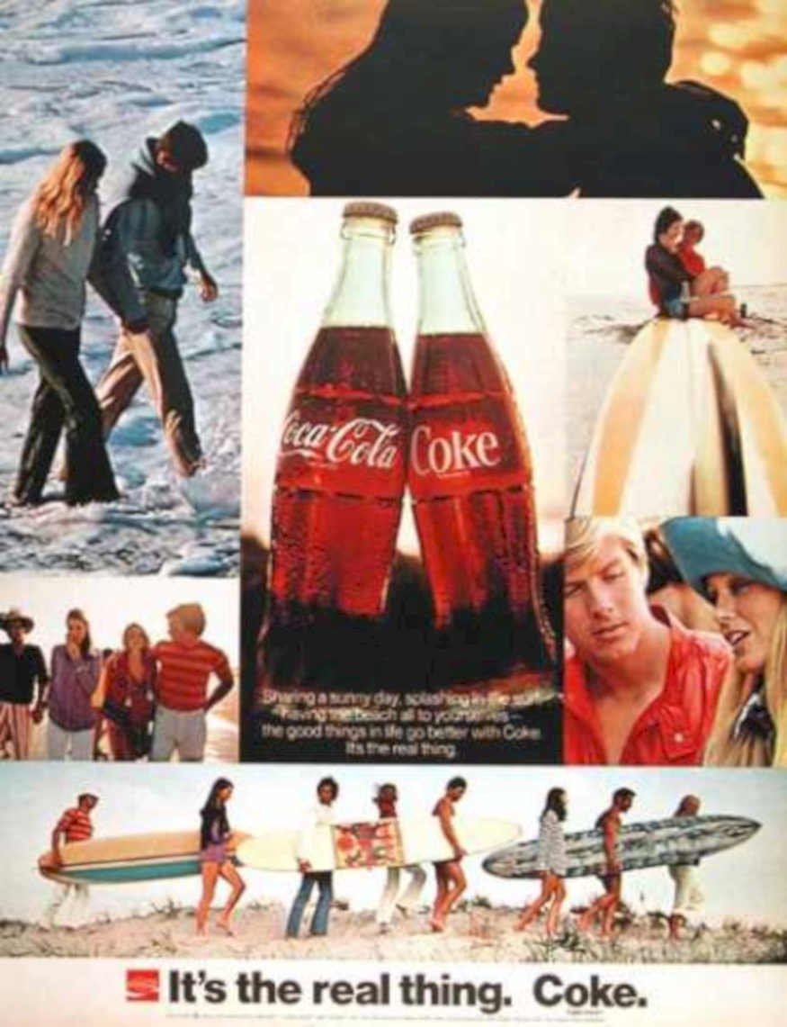 Coca Cola Beach Vintage Retro Advert Ads A4 Photo Print