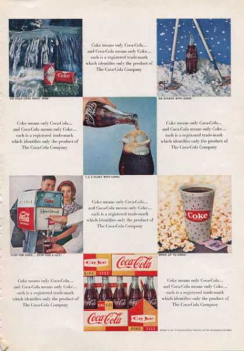 Coca Cola Bottles Vintage Retro Advert Ads A4 Photo Print