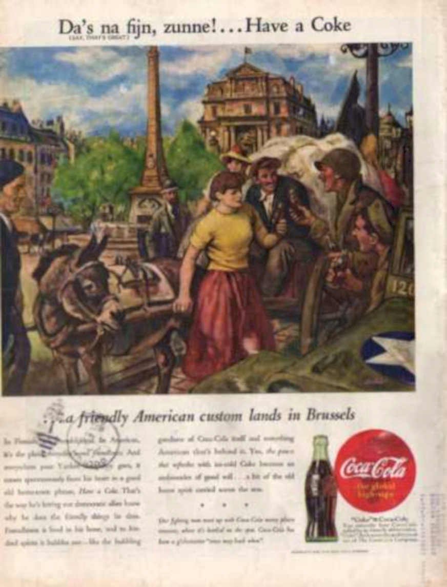 Coca Cola Brussels Vintage Retro Advert Ads A4 Photo Print
