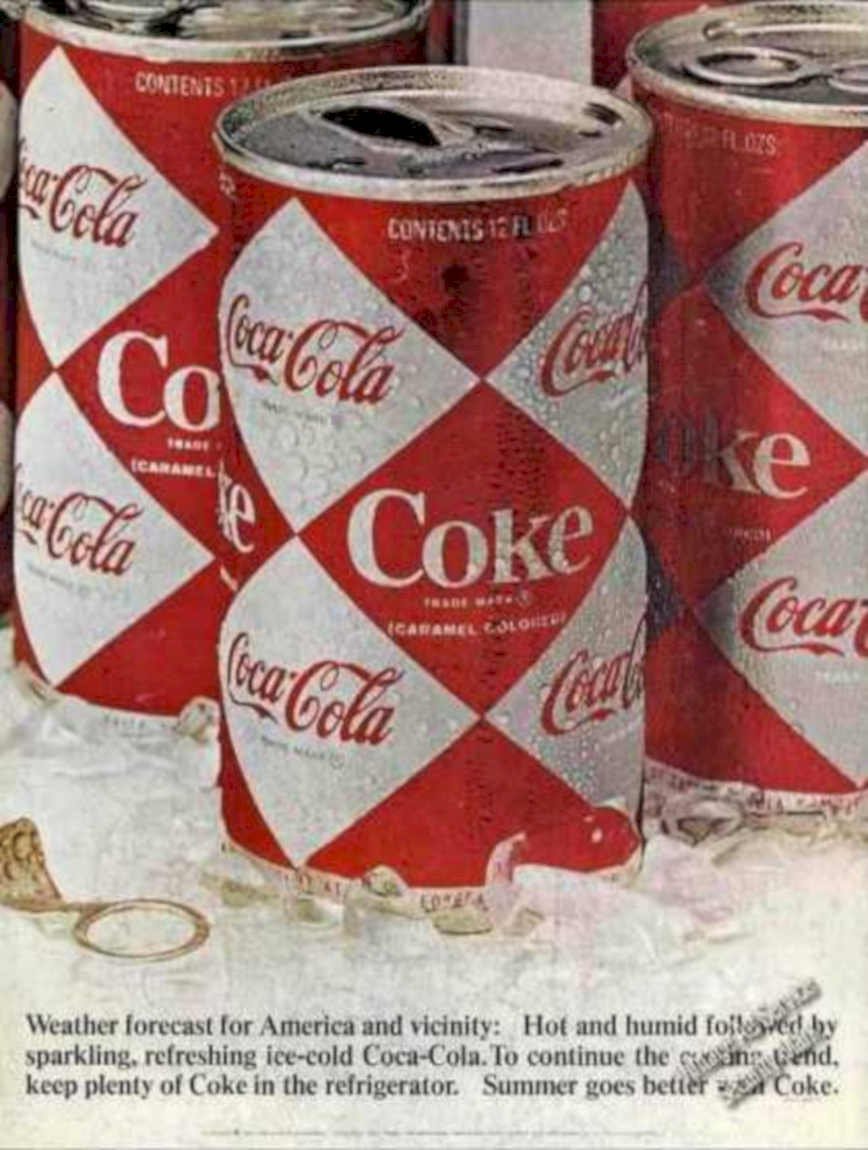 Coca Cola Cans 2 Vintage Retro Advert Ads A4 Photo Print