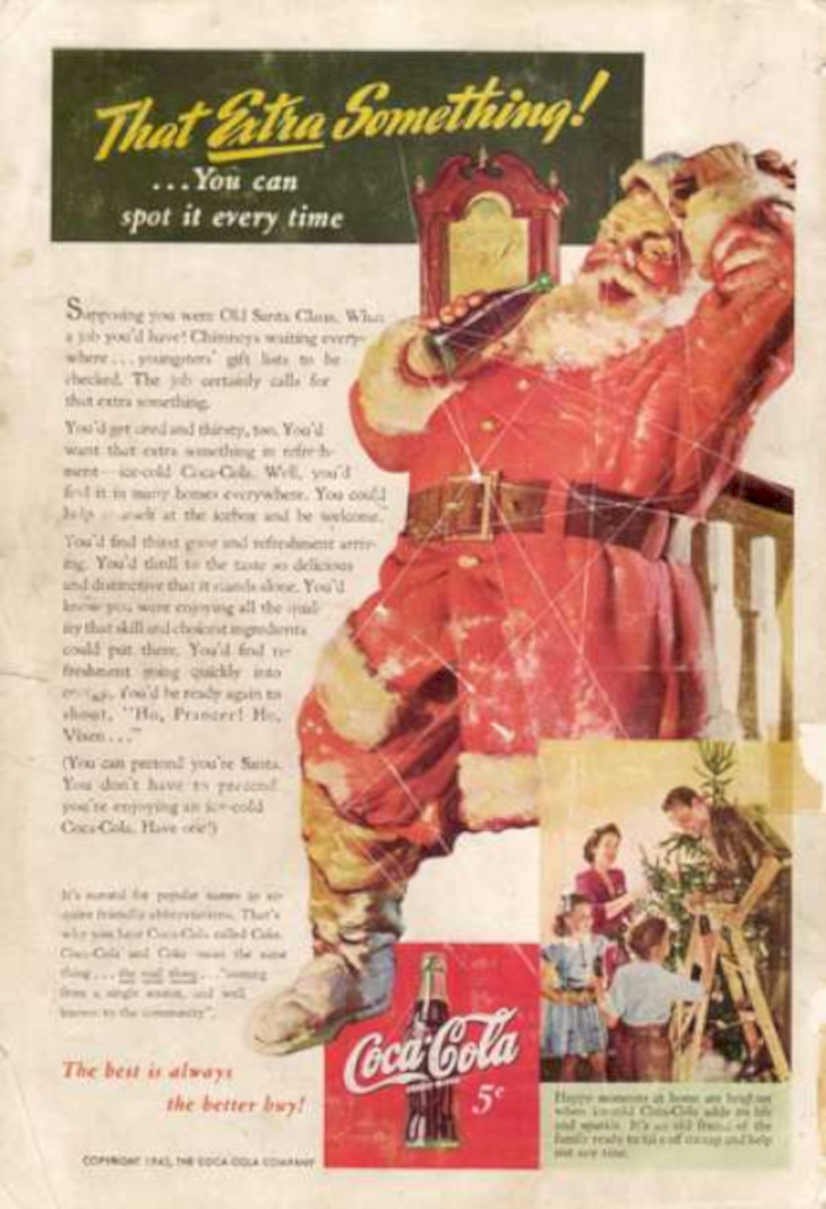 Coca Cola Christmas 2 Vintage Retro Advert Ads A4 Photo Print