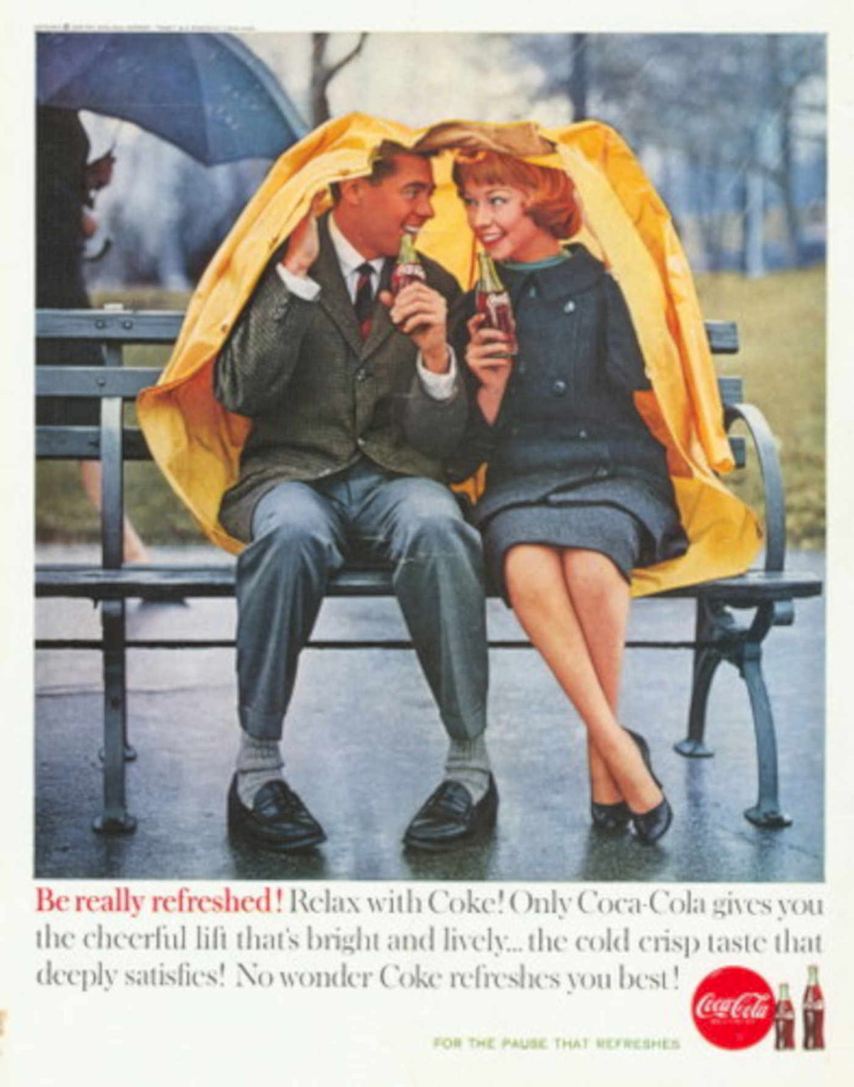 Coca Cola Couple 1 1960s Vintage Retro Advert